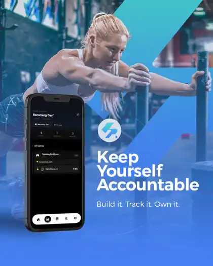 Keep yourself accountable — HouseParty app tracking a Hyrox training goal